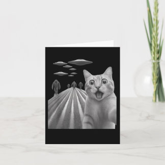 Funny überraschend beängstigend Katze Selfie mit B Karte