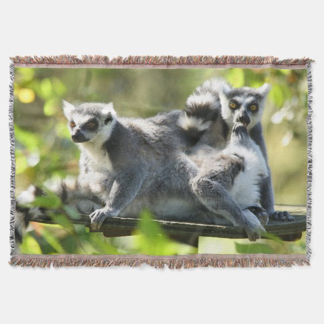 Funny überraschend Lemurs von Madagaskar Decke (Vorderseite)
