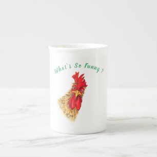 Funny überraschend Neugierige Rooster - Custom Te Prozellantasse