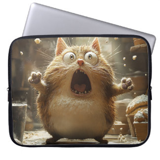 FUNNY ÜBERRASCHTE FETTKITTY CAT LAPTOPSCHUTZHÜLLE