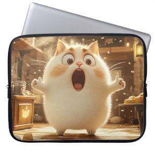 FUNNY ÜBERRASCHTE FETTKITTY CAT LAPTOPSCHUTZHÜLLE