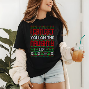 Funny Uggli Christmas Sweater Naughty List Strick Tri-Blend Shirt