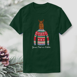 Funny Uggli Christmas Sweater Niedlich Llama Lover T-Shirt