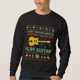 Funny Uggli Christmas Sweater Play Gitarre Musik Sweatshirt