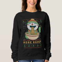 Funny Uggli Christmas Sweater Snowman Eating Ramen