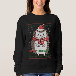 Funny Uggli Weihnachten Pulli Niedlicher Igel Sant