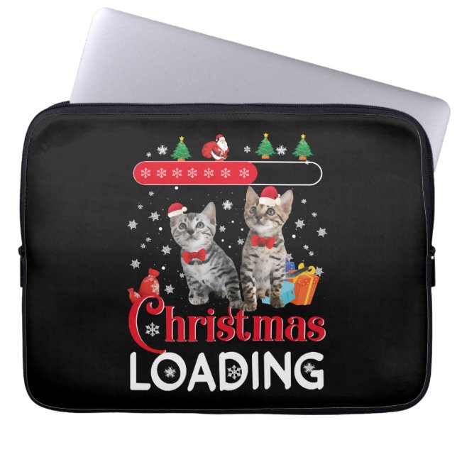 Funny Ugly Christmas Cat Laptopschutzhülle (Vorderseite)
