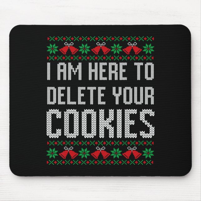 Funny Ugly Christmas Sweater Computer Geek Christm Mousepad (Vorne)