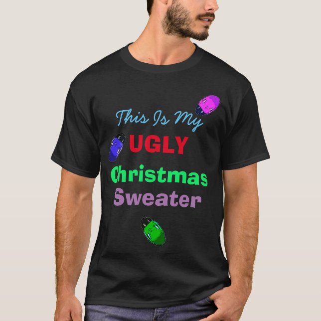 Funny "Ugly Christmas Sweater" Men's Shirt (Vorderseite)
