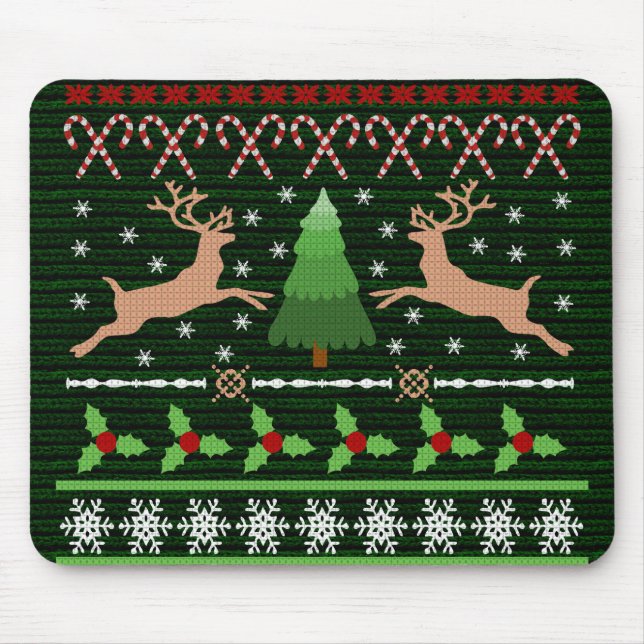 Funny Ugly Christmas Sweater Mousepad (Vorne)