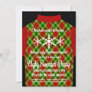 Funny Ugly Christmas Sweater Party Einladung
