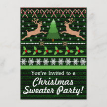 Funny Ugly Christmas Sweater Party Einladungen