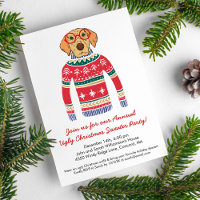 Funny Ugly Christmas Sweater Party Niedlich Dog