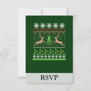 Funny Ugly Christmas Sweater RSVP Karte