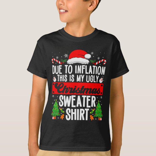 Funny Ugly Christmas Sweater Shirt Inflation Xmas  (Vorderseite)