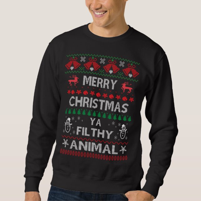 Funny Ugly Christmas Sweater Sweatshirt (Vorderseite)