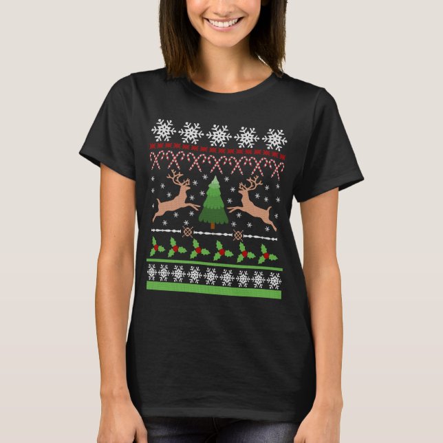 Funny Ugly Christmas Sweater T-Shirt (Vorderseite)