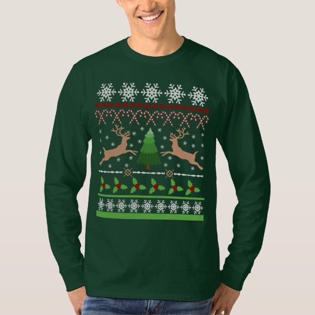 Funny Ugly Christmas Sweater T-Shirt (Vorderseite)