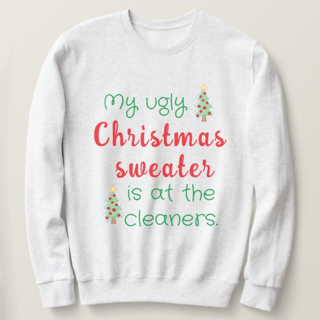 Funny Ugly Christmas Sweater Tree Sweatshirt (Design vorne)
