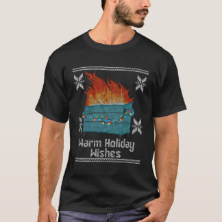 Funny Ugly Christmas Warm Holiday wünscht Dumpster T-Shirt