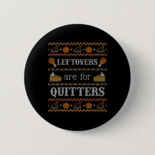 Funny Ugly Erntedank Sweater Leftovers zum Nachgeb Button
