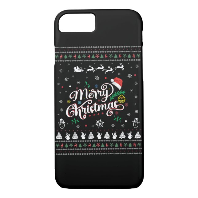 Funny Ugly Frohe Weihnachten Case-Mate iPhone Hülle (Rückseite)