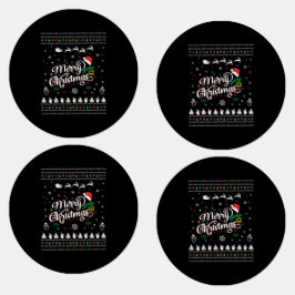 Funny Ugly Frohe Weihnachten Etiketten