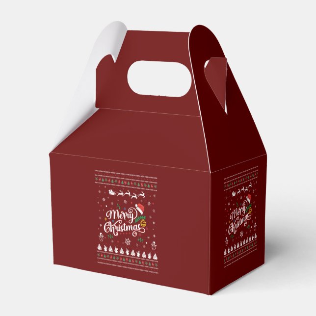 Funny Ugly Frohe Weihnachten Geschenkschachtel (Rückseite)