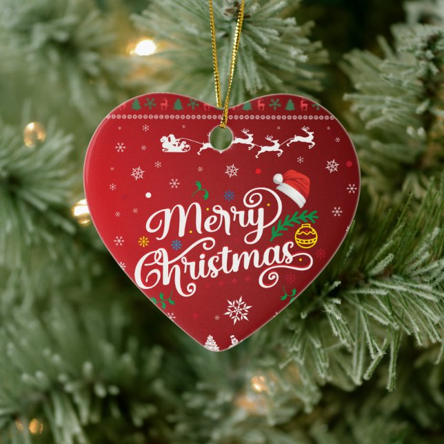 Funny Ugly Frohe Weihnachten Keramik Ornament (Baum)