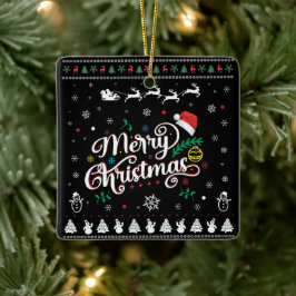 Funny Ugly Frohe Weihnachten Keramikornament