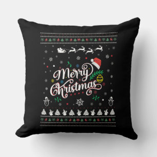 Funny Ugly Frohe Weihnachten Kissen