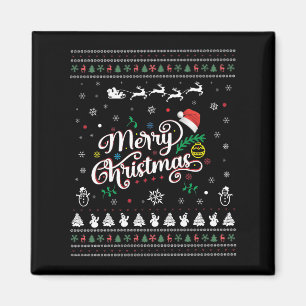 Funny Ugly Frohe Weihnachten Magnet