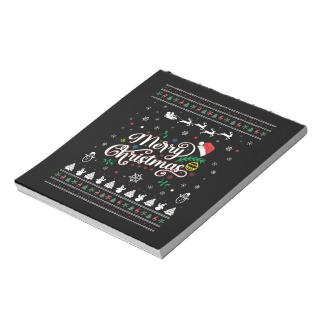 Funny Ugly Frohe Weihnachten Notizblock (Rotiert)