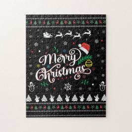 Funny Ugly Frohe Weihnachten Puzzle