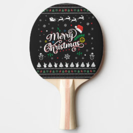 Funny Ugly Frohe Weihnachten Tischtennis Schläger