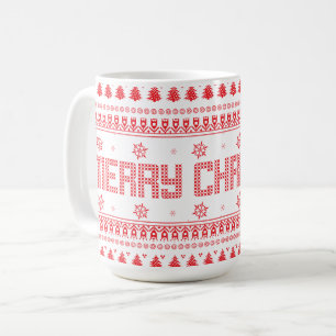 Funny Ugly Frohe Weihnachtsmuster Kaffeetasse