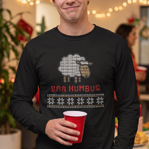 Funny Ugly Sweater Baa Humbug Weihnachtsschaf T-Shirt