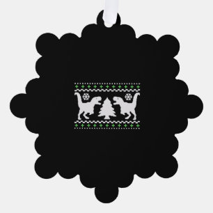 Funny Ugly T REX Christmas Ornament Karte