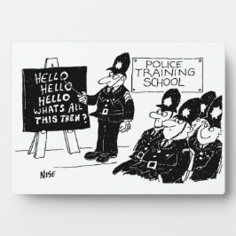 Funny UK Police Training School Fotoplatte
