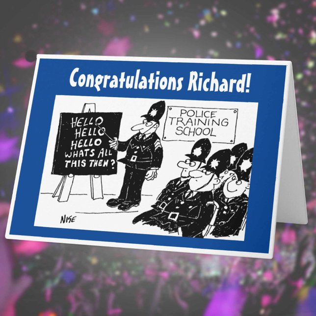 Funny UK Police Training School Grußkarte Karte (Von Creator hochgeladen)