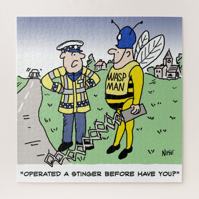 Funny UK Traffic Police Cartoon Puzzle (Vertikal)