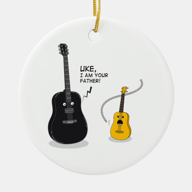 Funny Uke, ich bin dein Vater! Kissen Keramik Ornament (Vorne)