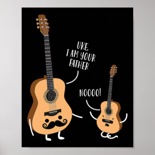 Funny Uke Ich bin dein Vater T Shirt Ukulele Gitar Poster