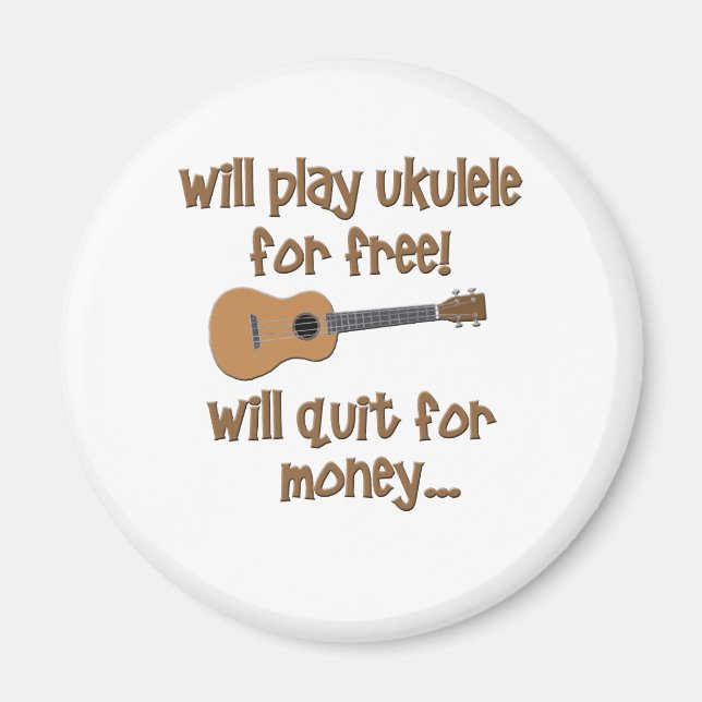 Funny Ukulele Magnet (Vorne)