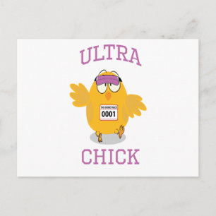 Funny Ultra Chick Runner Postkarte