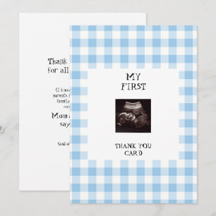 Funny Ultrasound Blue Baby Dusche Vielen Dank Einladung