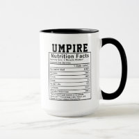 Funny Umpire Nutrition Facts Offizielles Geschenk 
