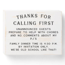 Funny Unangekündigtes Gast Front Door Sign