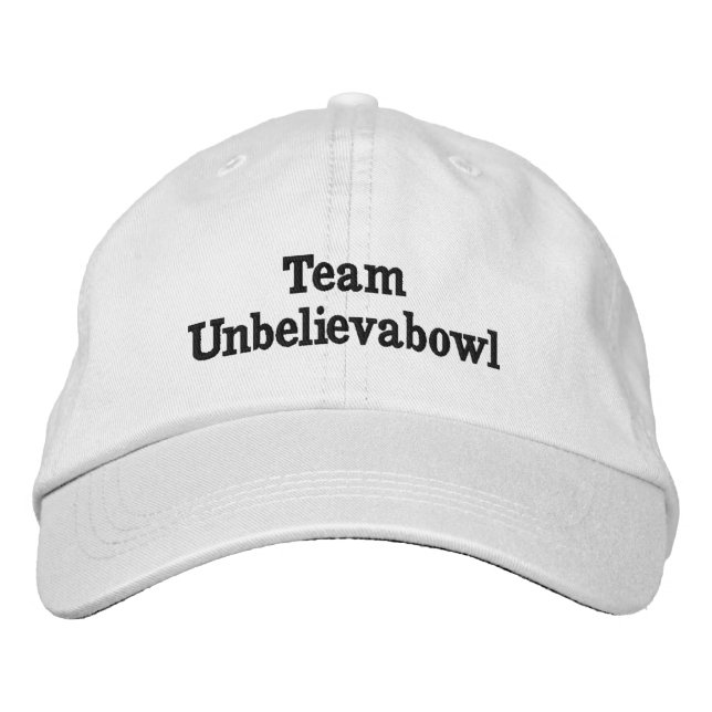 Funny Unbelievabowl Lawn Bowls Team Name Bestickte Baseballkappe (Vorderseite)
