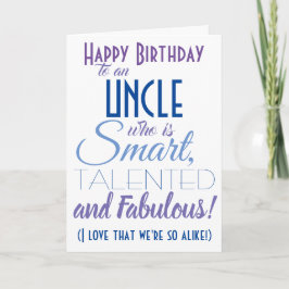 Funny Uncle Birthday Card Karte